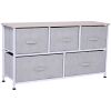 40L Storage Cube Dresser with 5 Drawers, Horizontal Organizer, Fabric Bins for Bedroom