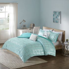 Twin/Twin XL Metallic Printed Comforter Set