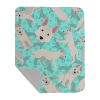 White German Shepherd Quilted Blanket 50x60 Artwork Pattern Quilted Throw Blanket for Bed, Couch, Sofa, Soft and Lightweight