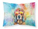 Cocker Spaniel Hippie Dawg Standard Pillowcase Lightweight Super Soft Easy Care Decorative Artwork Pillowcase, Standard