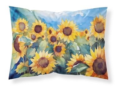 Sunflowers in Watercolor Standard Pillowcase Lightweight Super Soft Easy Care Decorative Artwork Pillowcase, Standard