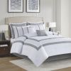 8 Piece Embroidered Comforter Set White King
