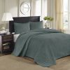 3 Piece Reversible Quilt Set Balsam Green Full/Queen