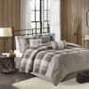 7 Piece Herringbone Comforter Set Neutral King