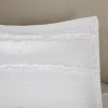 5 Piece Ruffled Comforter Set White Cal King