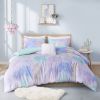 Twin/Twin XL Watercolor Tie Dye Printed Duvet Cover Set with Throw Pillow