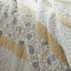 6 Piece Cotton Percale Quilt Set with Throw Pillows Yellow Full/Queen