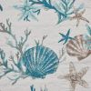 6 Piece Cotton Sateen Quilt Set with Throw Pillows Aqua Full/Queen
