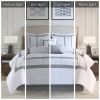 8 Piece Embroidered Comforter Set White Queen