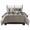 Full/Queen 6 Piece Herringbone Duvet Cover Set