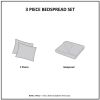 3 Piece Reversible Bedspread Set Navy Full/Queen