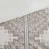 4 Piece Printed Comforter Set with Throw Pillow Black/Ivory Full/Queen