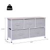 40L Storage Cube Dresser with 5 Drawers, Horizontal Organizer, Fabric Bins for Bedroom