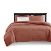 3 Piece Reversible Quilt Set Clay Red King/Cal King