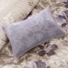 6 Piece Printed Quilt Set with Throw Pillows Taupe King/Cal King