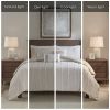 Full/Queen 3 Piece Cotton Yarn Dyed Duvet Cover Set