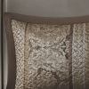 5 Piece Reversible Jacquard Bedspread Set Brown/Gold Queen