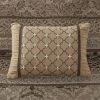5 Piece Reversible Jacquard Bedspread Set Brown/Gold Queen