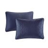 3 Piece Reversible Bedspread Set Navy Full/Queen