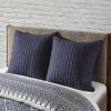Cotton Quilted Euro Sham Navy Euro Sham