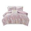 Metallic Printed Comforter Set with Throw Pillow Twin/Twin XL