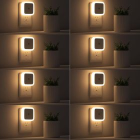 Night Light, Night Lights Plug Into Wall 8-Pack, Nightlight Plug In Night Light, Dusk To Dawn Night Lamp Led (Option: WHITE)
