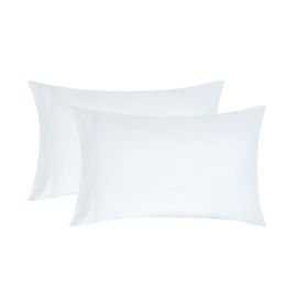 2 Pack Super Soft Microfiber Pillowcases, Standard Queen, White (Option: WHITE)
