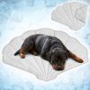 Dog Cooling Mat, Ginkgo Leaf Shape, Pet Pad with Cooling Nylon & Soft Fleece, Q-Max > 0.4 Reversible All Season Blanket for Dogs & Cats