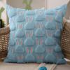 Easter Pillow Covers 20x20 inch Set of 2 Easter Decorations Pink Ears Beige Rabbit Soft Plush Faux Fur Jacquard Throw Pillows for Bedroom Sofa Holiday