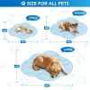 Dog Cooling Mat, Leaf Shape, Pet Pad with Cooling Nylon & Soft Fleece, Q-Max > 0.4 Reversible All Season Blanket for Dogs & Cats, Small 32x39 in