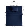 4pcs ultra-soft 85g sheet and pillowcase set, soft solid color, machine washable, suitable for all seasons, Christmas comfortable bedding set